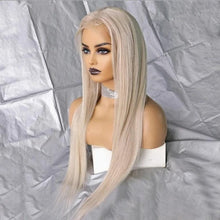 White Human Hair Lace Front Wigs Virgin Remy Glueless Lacewig