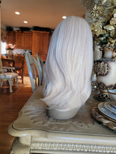 Platinum Highlights Golden Ombre Layered Straight Wig with Bangs 16 Inches