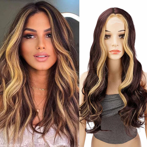 Blonde Brown Full Wig