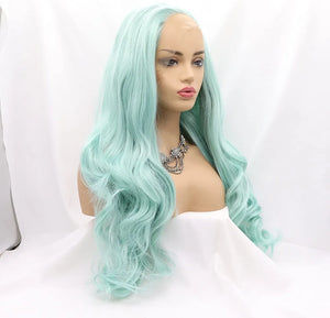 22” MINT GREEN  Lace Front wig *NEW*