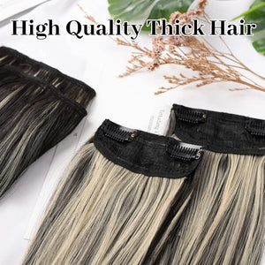 Black Blonde Full Head Clip in Extension 4pcs