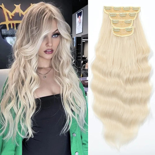 Blonde Full Head Clip in Extension 4pcs