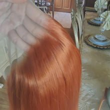 Copper Ginger Orange with Loose Waves Featuring a 13X4 HD Body Wave