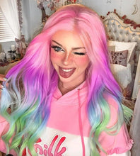 Rainbow Lace Front Wig