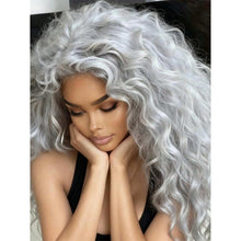 Grey13x4 HD  Transparent Deep Wave Lace Front Wigs Human Hair Silver Gray Wig Human Hair Kinky Curly Wave 24-26 inches!