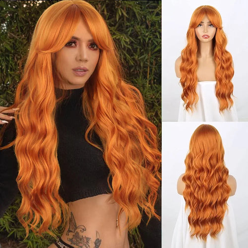 Copper Wavy Full Wig