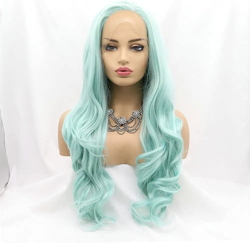 22” MINT GREEN  Lace Front wig *NEW*
