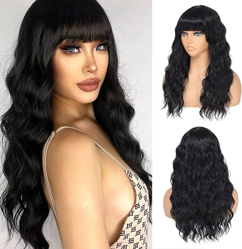 Black Wavy Full Wig
