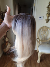 14 Inch Ombre Blonde Wig With Bangs
