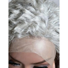 Grey13x4 HD  Transparent Deep Wave Lace Front Wigs Human Hair Silver Gray Wig Human Hair Kinky Curly Wave 24-26 inches!