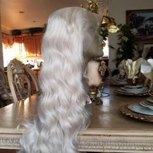 White Wavy Blonde Lace Front Wig