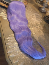 Lilac Light Purple Curly Wavy Lace Front Wig Wig Human Hair Synthetic Hair