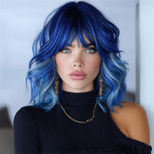 14 Inch Short Wavy Wig Suitable with Bangs  Layer Hair Daily Wear