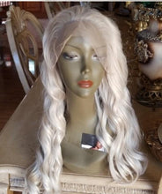 White Wavy Blonde Lace Front Wig