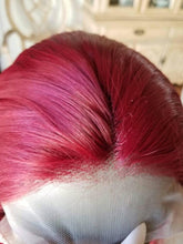 Dark Red Wavy Lace Front Wig