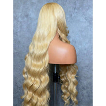613 Blonde Lace Front Wig Human Hair 250% Density 13x4 HD Transparent Body Wave Glueless Wig 32-34 inches
