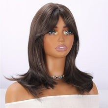 18-inch Elegant Dark Brown Women's Straight Hair Wig