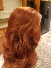 Copper Red Beauty Waves Lace Front Wig Goddess Beauty Wig Auburn