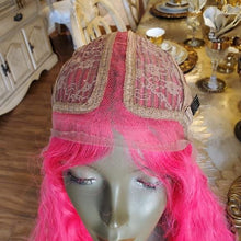 Hot Pink Curly Lace Front Wig