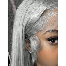 Grey13x4 HD  Transparent Deep Wave Lace Front Wigs Human Hair Silver Gray Wig Human Hair Kinky Curly Wave 24-26 inches!