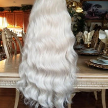 White Wavy Blonde Lace Front Wig