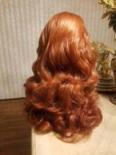 Copper Red Beauty Waves Lace Front Wig Goddess Beauty Wig Auburn