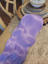 Lilac Light Purple Curly Wavy Lace Front Wig Wig Human Hair Synthetic Hair