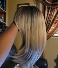 Straight Blonde Ombre Medium-Length | Elegant And Artsy Style Suitable For Parties And Daily Wear Breathable