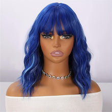 14 Inch Short Wavy Wig Suitable with Bangs  Layer Hair Daily Wear