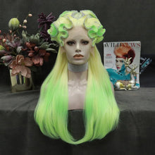 Green Yellow Drag Queen Beautiful Lace Front Wig