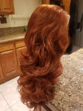 Copper Red Beauty Waves Lace Front Wig Goddess Beauty Wig Auburn