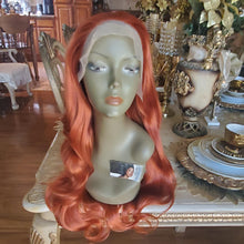 Copper Red Beauty Waves Lace Front Wig Goddess Beauty Wig Auburn