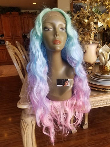 24” RAINBOW lace front wig *NEW*