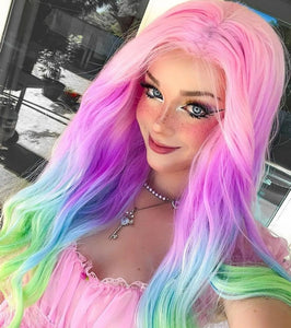 24” RAINBOW lace front wig *NEW*