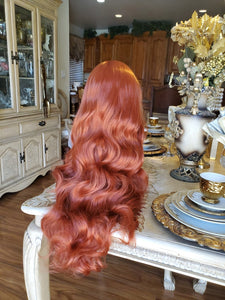 24” COPPER RED lace front wig *NEW*