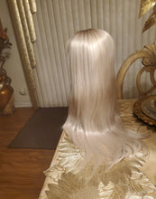 22” PLATINUM ash blonde ombre straight lace front wig *NEW*