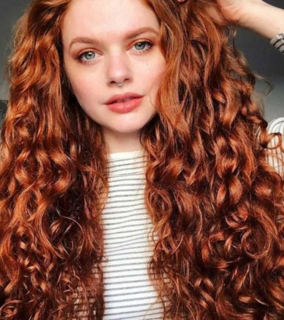Copper Curly Lace Front Wig