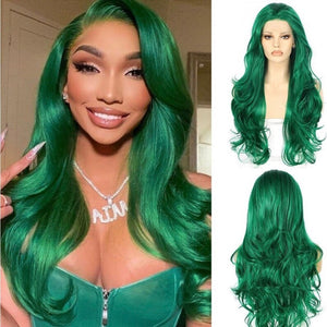 22” GREEN Lace Front wig *NEW*