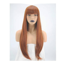 Copper Red// Wigs for Women//Wig//Bangs// Straight Wigs//Long Hair// Costume//Auburn Red - Goddess Beauty Royal Wigs