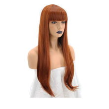 Copper Red// Wigs for Women//Wig//Bangs// Straight Wigs//Long Hair// Costume//Auburn Red - Goddess Beauty Royal Wigs