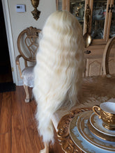 Bleach Blonde Curly Wave Lace Front Wig