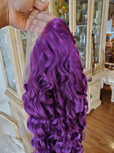 Purple Curly Lace Front Wig