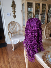 Purple Curly Lace Front Wig