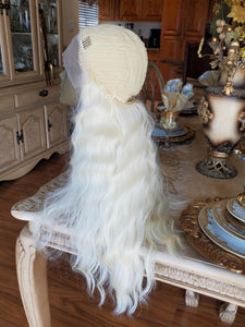 Bleach Blonde Curly Wave Lace Front Wig