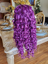 Purple Curly Lace Front Wig