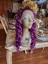Purple Curly Lace Front Wig