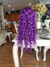 Purple Curly Lace Front Wig