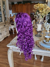 Purple Curly Lace Front Wig