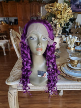 Purple Curly Lace Front Wig