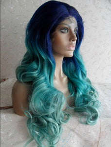 Blue Green Lace Front wig *NEW*